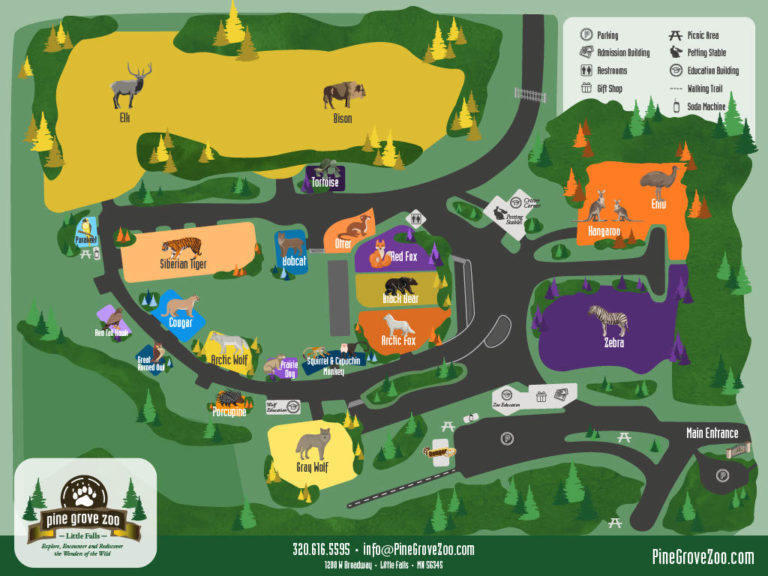 Zoo Map | Pine Grove Zoo